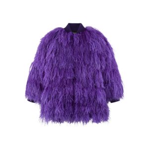 Ropa De Abrigo Tom Ford Feathers Puffy Coat Mujer Amethyst | 470-ERXVLH