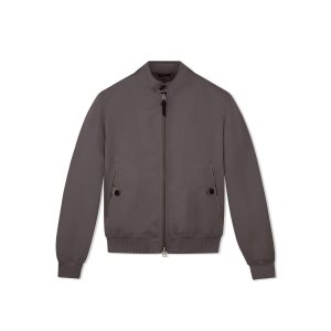 Ropa De Abrigo Tom Ford Fine Poplin Harrington Blouson Hombre Ebony | 759-PLOYSW