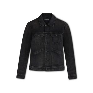 Ropa De Abrigo Tom Ford Japanese Selvedge Denim Jacket Hombre Negras | 870-DKJLNY