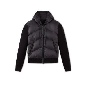 Ropa De Abrigo Tom Ford Nylon Down Cashmere Blend Encapuchado Blouson Hombre Negras | 150-NTJDWP