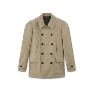 Ropa De Abrigo Tom Ford Organic Algodon Moleskin Ligeros Peacoat Hombre Kaki | 213-DPRTVI