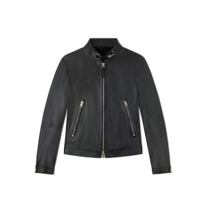 Ropa De Abrigo Tom Ford Soft Cuero Cafe Ciclismo Hombre Negras | 637-PAKHGL