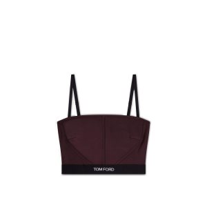 Sujetadores Tom Ford Modal Signature Top Mujer Chocolate Oscuro | 810-GJSZXF