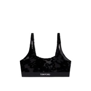 Sujetadores Tom Ford Primrose Floral Tulle Devore' Signaturelette Mujer Negras | 952-OHUEWP