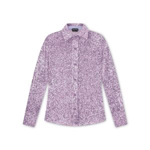 Tops Tom Ford All Over Sequins Shirt Mujer Moradas | 637-FNOCMP