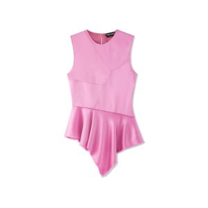 Tops Tom Ford Fluid Double-faced Satin Asymmetric Mujer Rosas | 267-RXHBFP