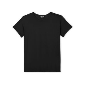 Tops Tom Ford Silk Jersey T-shirt Mujer Negras | 509-IPZQFJ