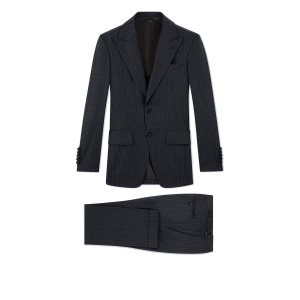 Trajes Tom Ford Milled Stripe Cooper Hombre Gris | 963-GHASUP