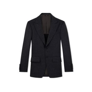 Trajes Tom Ford Prince Of Wales Cooper Jacket Hombre Gris | 985-QOSLFT