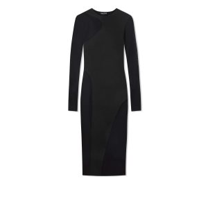 Vestido Tom Ford Crepe Jersey Tubino Mujer Negras | 409-JXHQKR