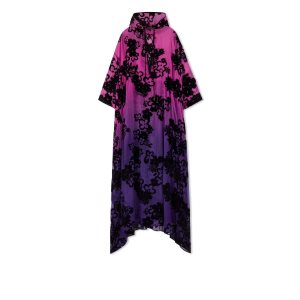Vestido Tom Ford Floral Velvet Degrade' On Chiffon Kaftan Mujer Moradas | 435-YIVXNS