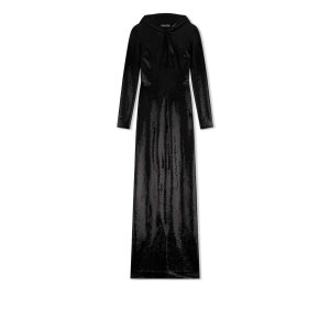 Vestido Tom Ford Liquid Sequins Encapuchado Evening Mujer Negras | 974-HAQMLP