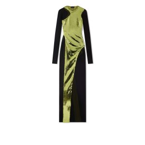 Vestido Tom Ford Liquid Sequins Evening Mujer Verde Claro | 825-VIWPJX