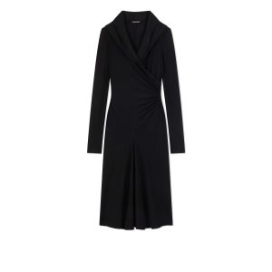 Vestido Tom Ford Loose Microcosta Jersey Encapuchado Cocktail Mujer Negras | 814-GLJIHA
