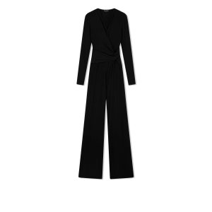 Vestido Tom Ford Micro Costa Jersey Jumpsuit Mujer Negras | 457-ESCAUL