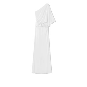 Vestido Tom Ford Slick Jersey One Shoulder Evening Mujer Chalk | 042-POHMGW