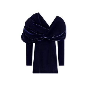 Vestido Tom Ford Viscose Velvet Mini Mujer Ink | 560-OYUCJS