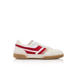 Zapatillas Tom Ford Cuero + Nylon Jackson Hombre Blancas Rojas | 204-FTJDKE