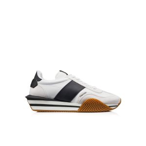 Zapatillas Tom Ford Gamuza Eco-friendly Material James Hombre Blancas Negras Creme | 534-QSHUPM