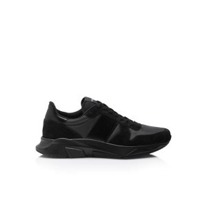 Zapatillas Tom Ford Gamuza Nylon Jagga Hombre Negras Negras | 857-KCYPMR