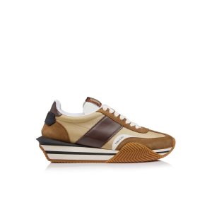Zapatillas Tom Ford Gamuza Technical Fabric James Hombre Hazel | 912-ZRGVTO