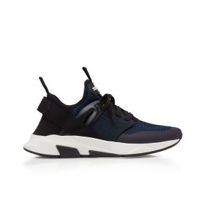 Zapatillas Tom Ford Nylon Mesh Jago Hombre Azul Marino Negras | 089-IFEOUG