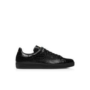 Zapatillas Tom Ford Printed Alligator Warwick Hombre Negras Negras | 429-XZHEWQ