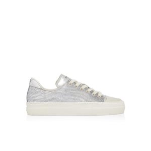 Zapatillas Tom Ford Sequin Embroidery City Low Tops Mujer Plateadas | 120-LRMUVZ