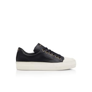 Zapatillas Tom Ford Smooth Cuero City Low Tops Mujer Negras | 056-GEYCMJ