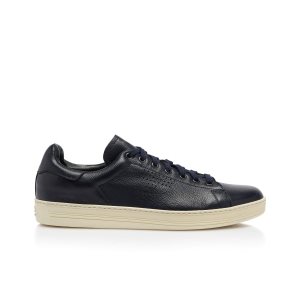 Zapatillas Tom Ford Warwick Grained Cuero Hombre Azules | 204-XNEDPH