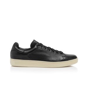 Zapatillas Tom Ford Warwick Grained Cuero Hombre Negras | 752-KUMEPF
