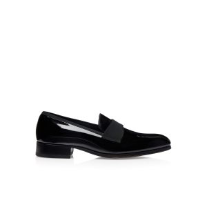 Zapatos de Vestir Tom Ford Charol Cuero Edgar Evening Pantuflas Hombre Negras | 910-QLSIEJ