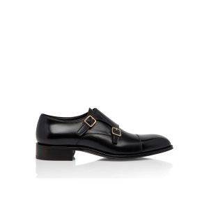 Zapatos de Vestir Tom Ford Cuero Claydon Monk Correa Hombre Negras | 561-TSFZCB