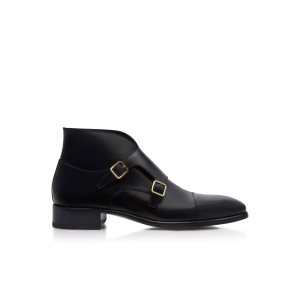 Zapatos de Vestir Tom Ford Elkan Double Monk Correa Boot Hombre Negras | 283-IFOWCM
