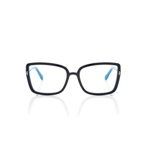 Óptico Tom Ford Blue Block Butterfly Mujer Negras | 731-DMZULV