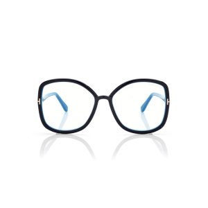 Óptico Tom Ford Blue Block Butterfly Mujer Negras | 795-ORTDPZ