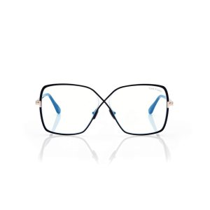 Óptico Tom Ford Blue Block Butterfly Mujer Negras | 841-PQDEAM