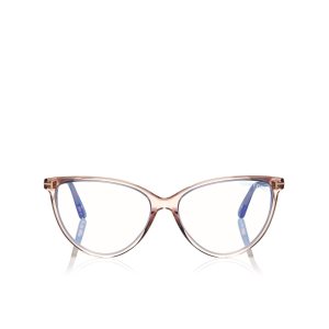 Óptico Tom Ford Blue Block Cat Eye Mujer Rosas | 298-JCXOQE