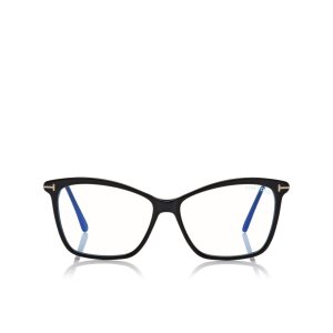Óptico Tom Ford Blue Block Cat Eye Mujer Negras | 650-ZOPHST