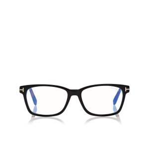 Óptico Tom Ford Blue Block Classical Rectangular Mujer Negras Marrones | 908-WNFBIP