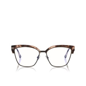 Óptico Tom Ford Blue Block Metal Cat Eye Mujer Verde Menta | 189-KHFMAE