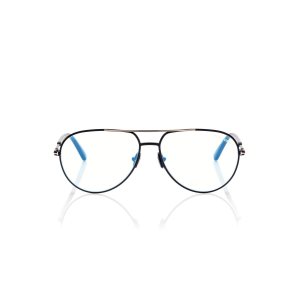Óptico Tom Ford Blue Block Pilot Hombre Negras | 763-ACHEIU