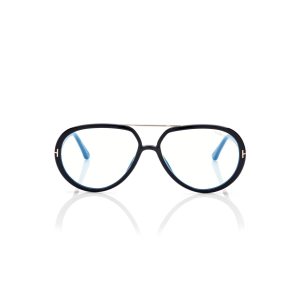 Óptico Tom Ford Blue Block Pilot Mujer Negras | 256-OZAISD