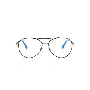 Óptico Tom Ford Blue Block Pilot Shape Mujer Negras | 928-AQWSTZ