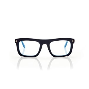 Óptico Tom Ford Blue Block Rectangular Hombre Negras | 874-QALNZY
