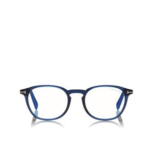 Óptico Tom Ford Blue Block Round Hombre Azules | 482-AJQDYM