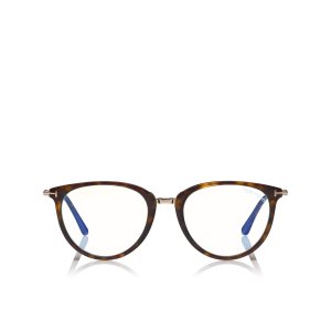 Óptico Tom Ford Blue Block Soft Round Mujer Verde Menta | 934-NGRXZQ