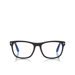 Óptico Tom Ford Blue Block Soft Square Hombre Negras | 597-GDEHVO