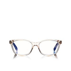 Óptico Tom Ford Blue Block Soft Square Mujer Rosas Blancas | 907-PFBWVU