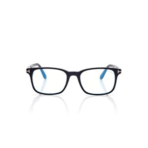 Óptico Tom Ford Blue Block Square Hombre Negras | 549-XZCNBH